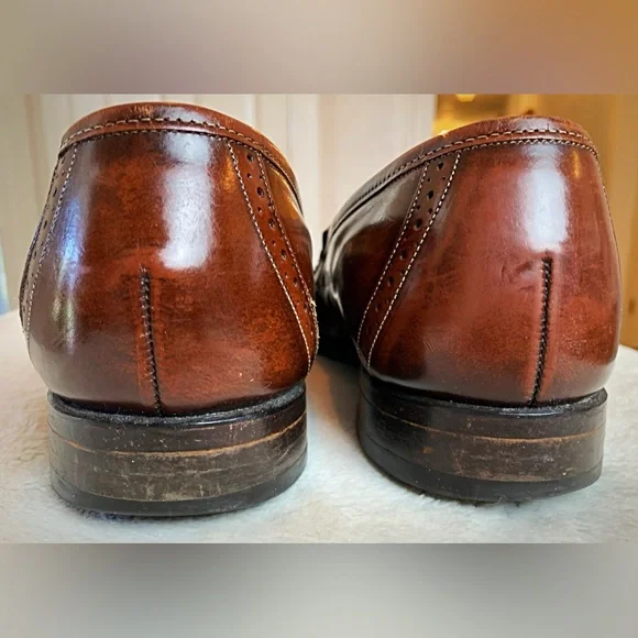 Johnston & Murphy Brown Leather Tassel Loafers - Picture 3 of 7